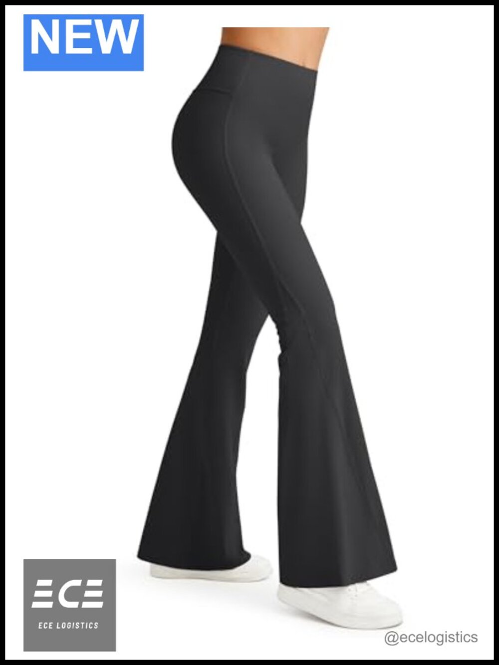 Ribbed Flare Yoga Pants High Waisted Bell Bottom Tummy Control Leggings